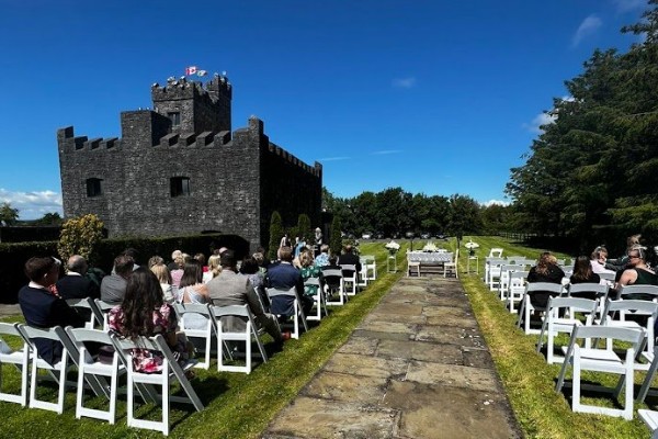 Outdoor wedding at Cloughan Castle Ireland